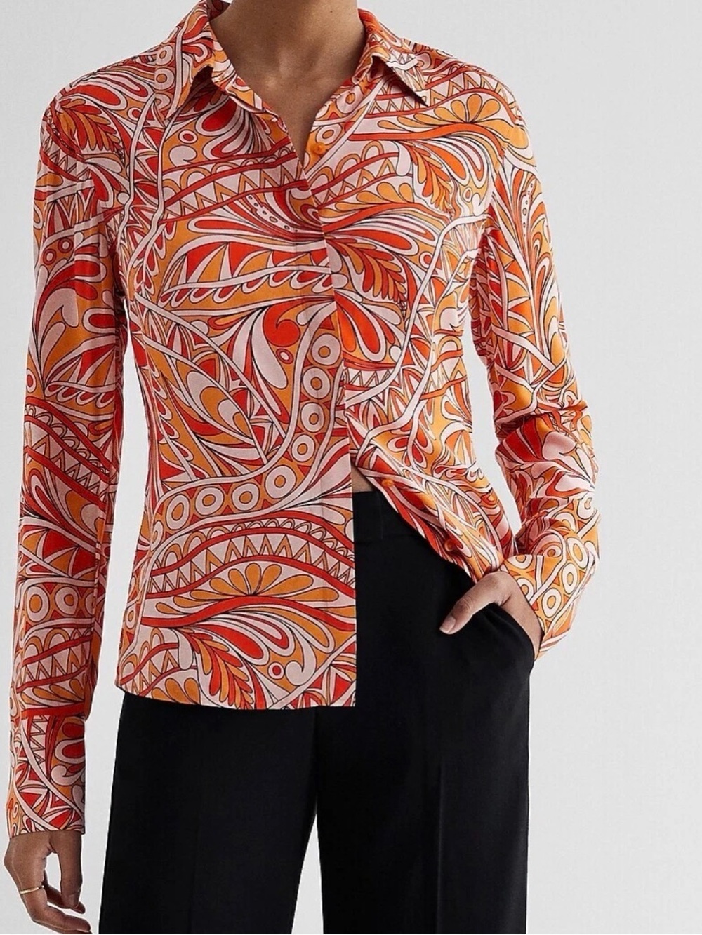 Express Portofino Abstract Blouse M